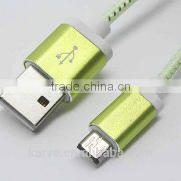 New Arrival !. Led Light Cable Micro Usb. Double Color Luminous Data Cable