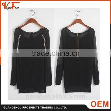 Chinese OEM factory Wholesale fashion style two colors Pullover latest sweater designs for women                        
                                                Quality Choice