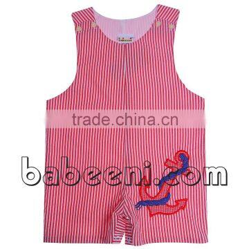 Nice anchor applique shortall for boys