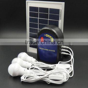 solar lighting system 6V 12V with 6w solar panel and 4Ah battery for house using from ldsolar