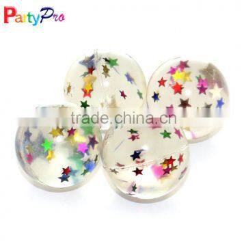 2016 fashion design transparent with paillette bouncy balls