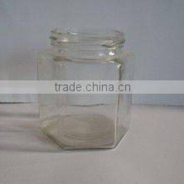 400ml Glass Hexagonal Jars Food Jars