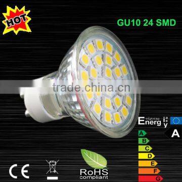 led spot bulb GU10 SMD 5050 led lamps with glass shape