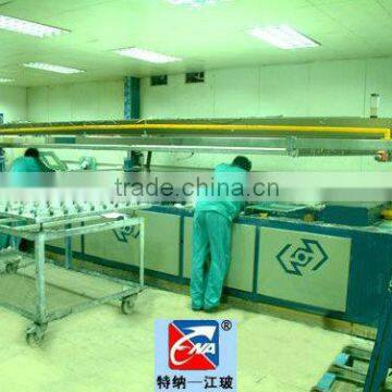 Machine for making colorful glazed glass
