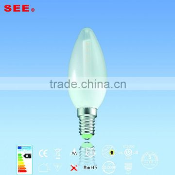 3W frosted china led bulb candle E14 ce rohs