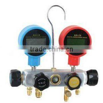 4-Valve Digital Manifold Gauge Set, digital pressure gauge PR1818C