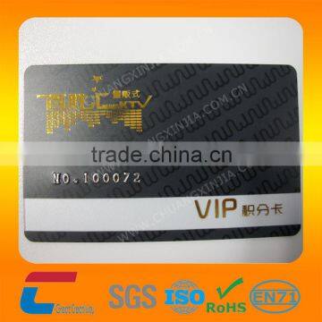 Gloden hot foil stamping plastic business cards
