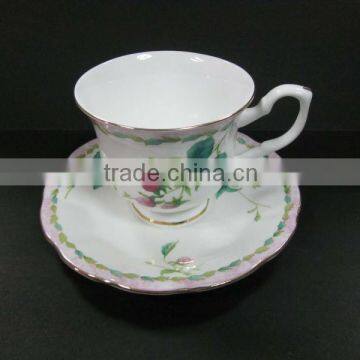 YF27004 ceramic cup and plate with print