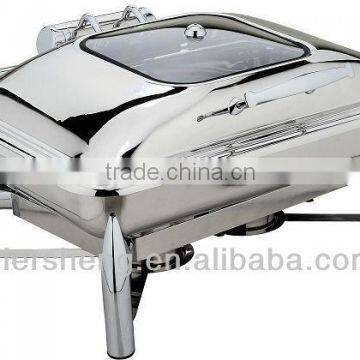 Stainless Steel Hydraulic Chafer With Glass Lid