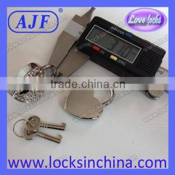 Cute Heart Silver Rhinestone Padlock photo-6