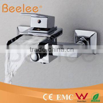 Wall Mount Brass Waterfall Bath Tub Faucet Q3004W