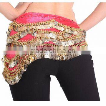 2016 New Designs Cheap Belly Dance Sequin Coin Belts Belly Dancing Costume Hip Scarf for Women 13 Colors Available photo-2