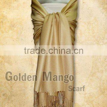 Plain color viscose pashmina shawl