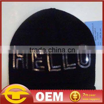 embroidery Knitting hat made in China OEM