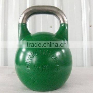 2016 NEW HOT Steel Competition Kettlebell Color With Stainless Steel Handle,one Step Strech Forming,logo Could be Laser Carved