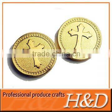 Architectural gold coin with logo embossed wholesale