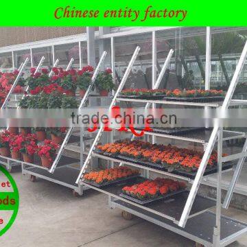 Garden center display floats hot galvanized flower transport cart for sale Agricultural farm cart for flower