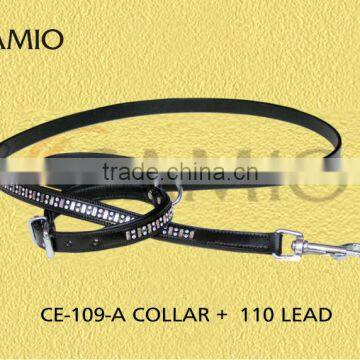 CE 109 A + 110 Diamond Dog leads with collar