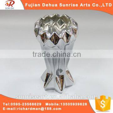 2016 new design home decor modern silver vase