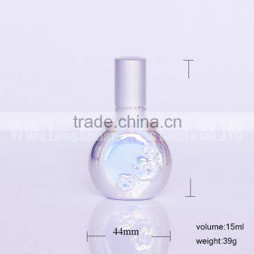 15ml Laser Gold/Silver Refillable Perfume Empty Glass Bottle With Atomizer Pump Spray Fragrance Bottle