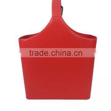 Leather Leather Leather Basket Basket Storage Basket Leather Hand Basket PU Gift Basket Pseudoderm Food Basket photo-3