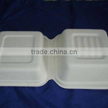 biodegradable tableware,disposable hamburger box,sugar cane pulp tableware