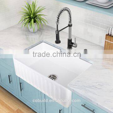 30 inch Rectangular Farmhouse Easy-clean seamless Matte Stone kitchen sinks