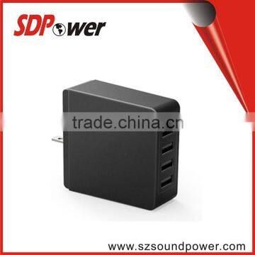 CE ROHS FCC approved 4 port USB 5V 5Atravel smart charger,ODM/OEM quick deliver power sockets