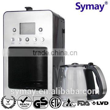 Digital Coffeemaker with 12 Cups 1.8L Capacity 1000W Power