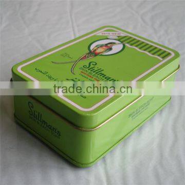 Eco-friendly food grade rectangular soap packaging tin box