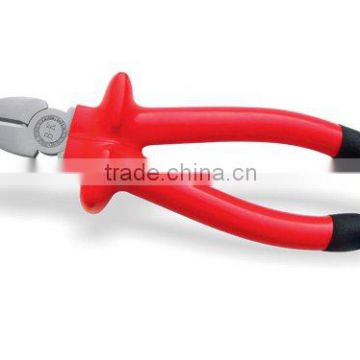 C type diagonal cutting pliers with red insulated handle