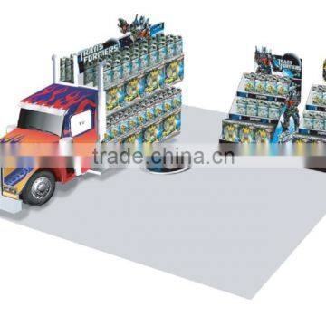 Design and Printing Corrugated Retail Cardboard Stacking Racks