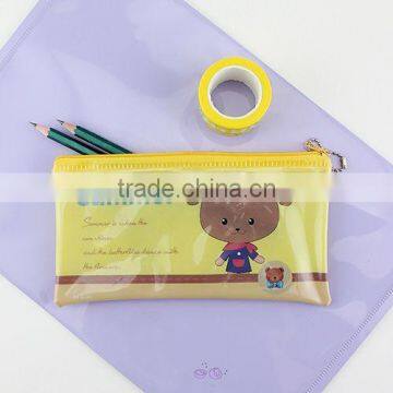 XG-3008 waterproof pencil bag for kids PVC pencil bag printed zipper pencil bag