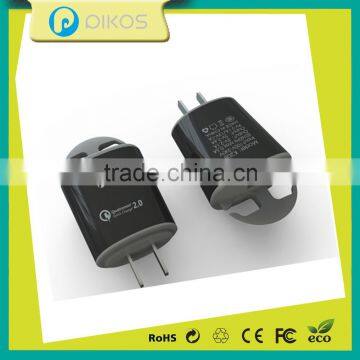 High quality travel charger for samsung approved qualcomm quick charger 2.0 class A standard