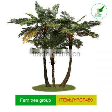 White artificial fern tree group for project using