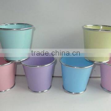 spring styles cheap colorful tin flower pots