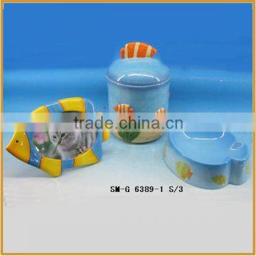 hotsale cat bowl set ceramic pet bowl pet food caniser pet photo frame