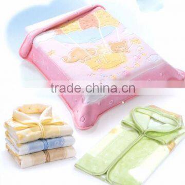 Baby acrylic embossed print blanket soft print blanket screen printed blanket super soft blanket