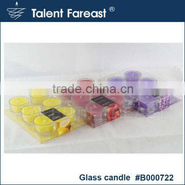 Daily use 26g tealight in clear glass cup candle tiny glass candle set