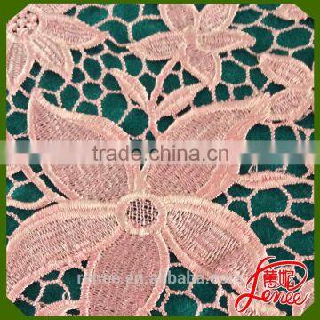 Elegant Color Floral Chemical Embroidery Fabric For Evening Dress