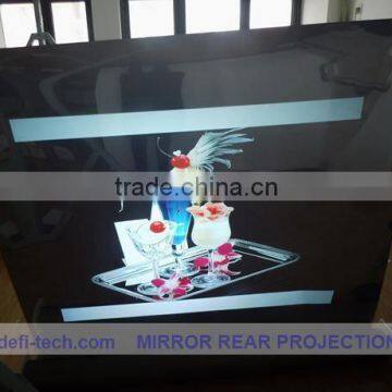 Grey film self adhesive clear 3d holographic film,high definition transparent rear projection screen