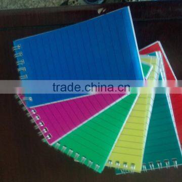 small spiral notebook with colorful PVC cover