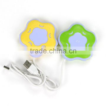 Cheap funny cute 4 ports usb hub in flower design for promotions