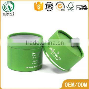 Green Hot Logo Stamping Round Packaging Gift Box Handmade Round Boxes for Cosmetic photo-2