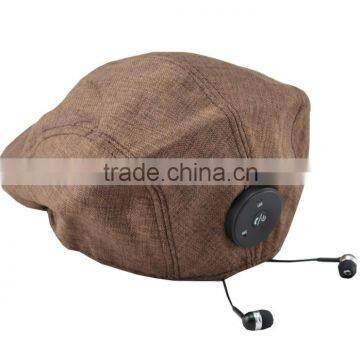 Good quality fashion custom Bluetooth sun hat with mic