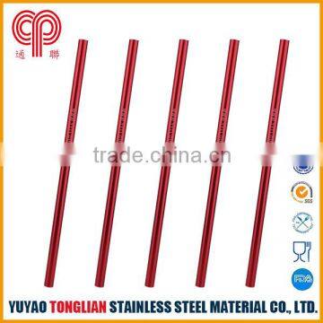 Wholesale drinking straw colorful aluminum straw