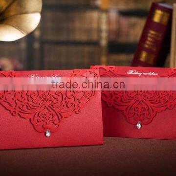 Red wordings wedding card invitation wedding card