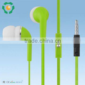 Flat cable Earphone, promotion stereo earphone ear buds for MP3 player