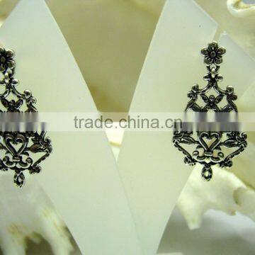 Oxidized Filigree 925 Sterling Silver Earring Jewelry, Oxidized Sterling Silver 925 Jewelry photo-3