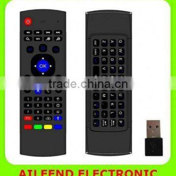 MX3 2.4GHZ IR learning For Android PC air mouse with qwerty keyboard